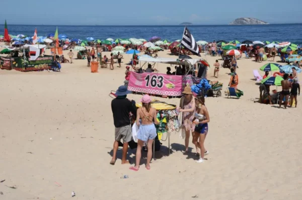 Sunday at Ipanema Beach in rio de janeiro