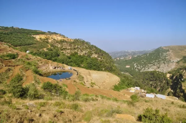 view of lebanese mountains near baskinta