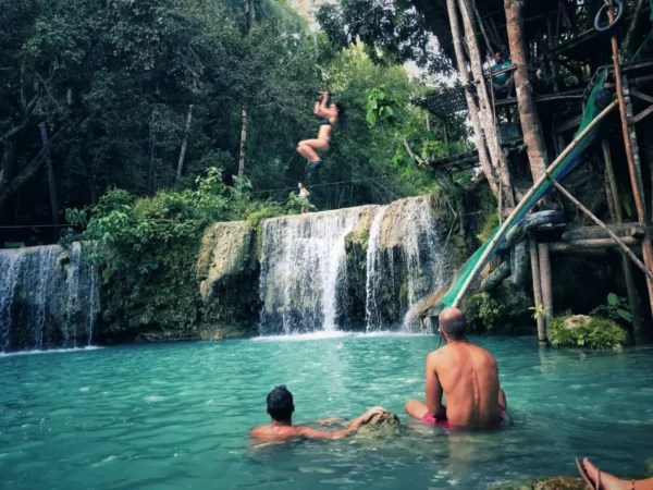 Cambugahay Falls on Siquijor Island, Philippines