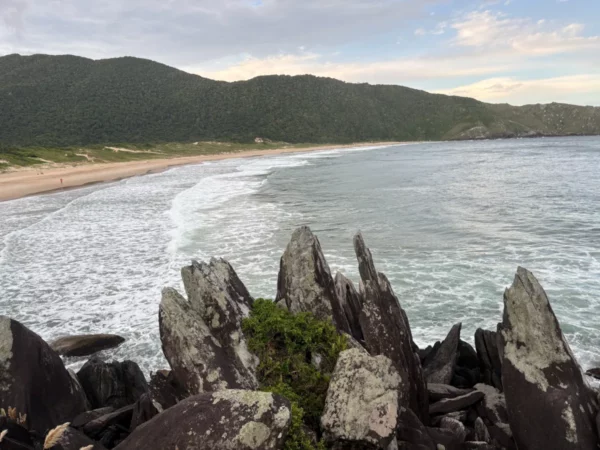 Stunning view of desolate lagoinha do leste beach