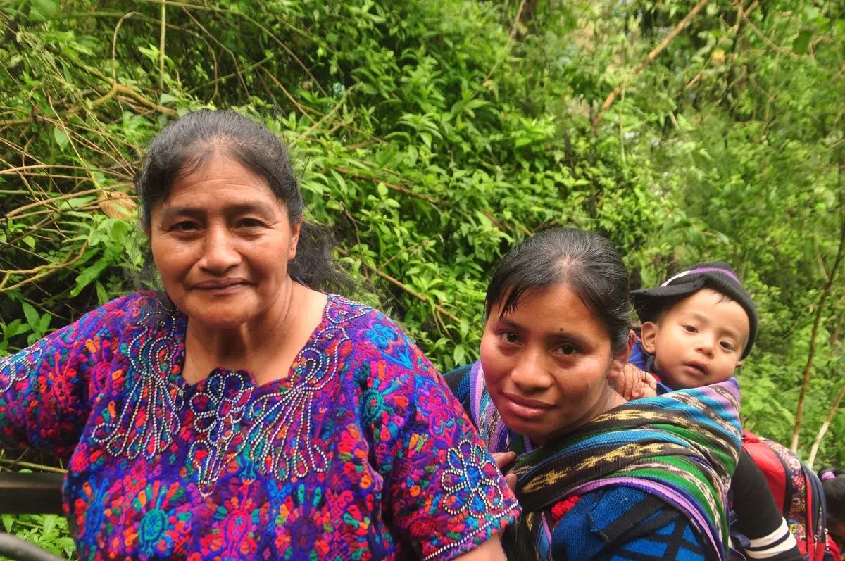 mam maya guatemalan Women in colorful stylish traditional outfits