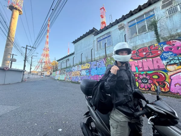 tourist with a scooter in florianopolis