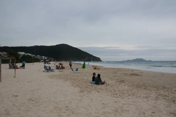wild sea at praia brava in florianopolis