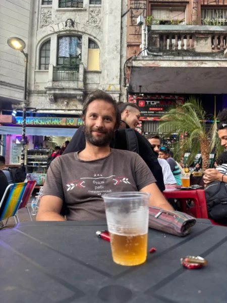 Enjoying an outdoor drink in the heart of sao paulo