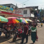 Walking toward Guatemala at el carmen-talisman border crossing from mexico