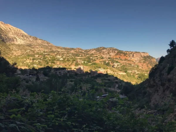 Morning view from inside the Afqa Cave, lebanon