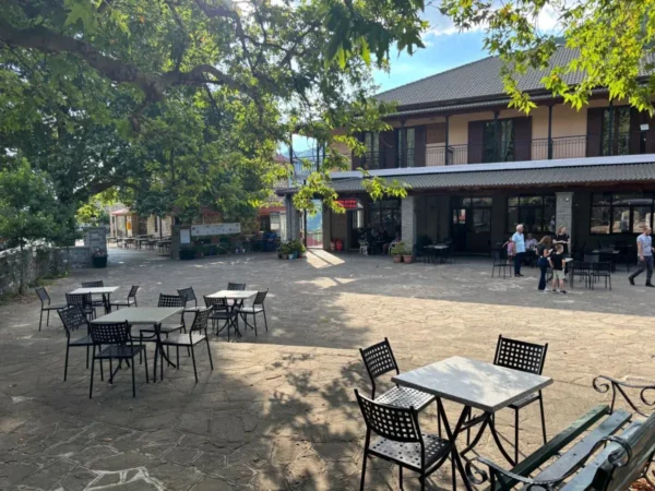 The square of Agia Paraskevi (kerasovo) village in Ioannina prefecture in epirus, greece
