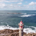 The top of Cabo Polonio’s lighthouse and the wide ocean