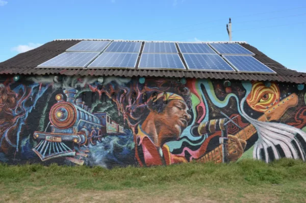 Jimmy hendrix mural in Cabo Polonio