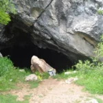 the entrance of the corycian cave (korykeion andron) near delphi on mount parnassus