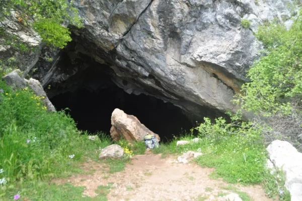 The entrance to the Corycian Cave on mount parnassos