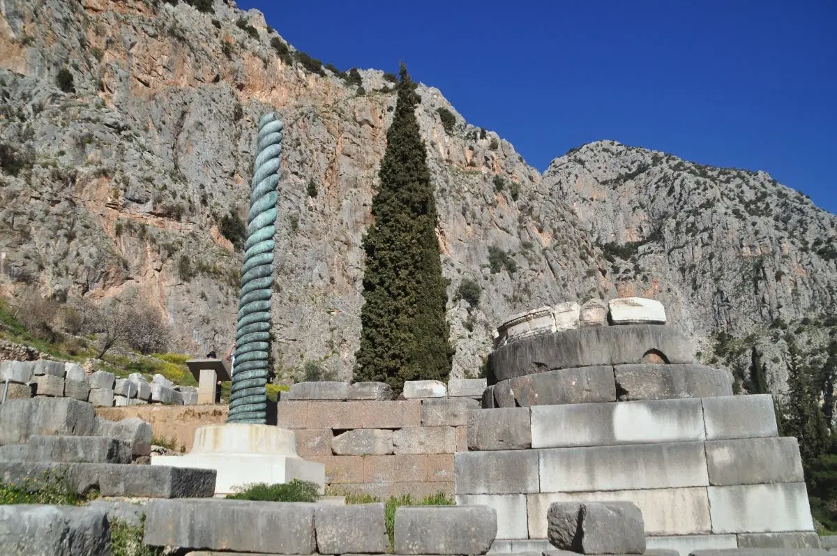 The Serpent Column (Tripod of Plataea) in delphi archeological site