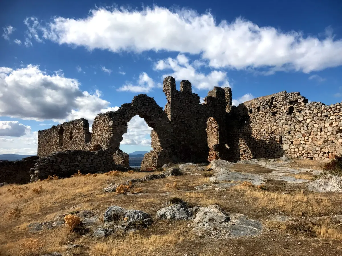 In the middle of the castle of fylla on evia island