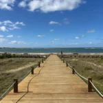 Boardwalk to Bahía Grande of La Paloma, uruguay