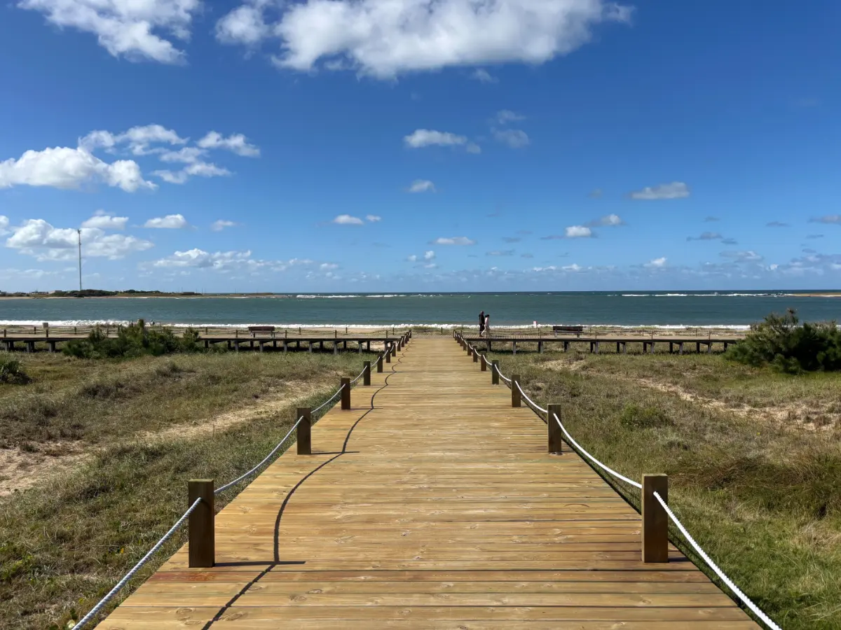 Boardwalk to Bahía Grande of La Paloma, uruguay