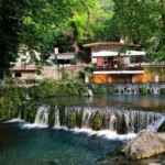 Scenic cascades of the Erkyna River in Livadia