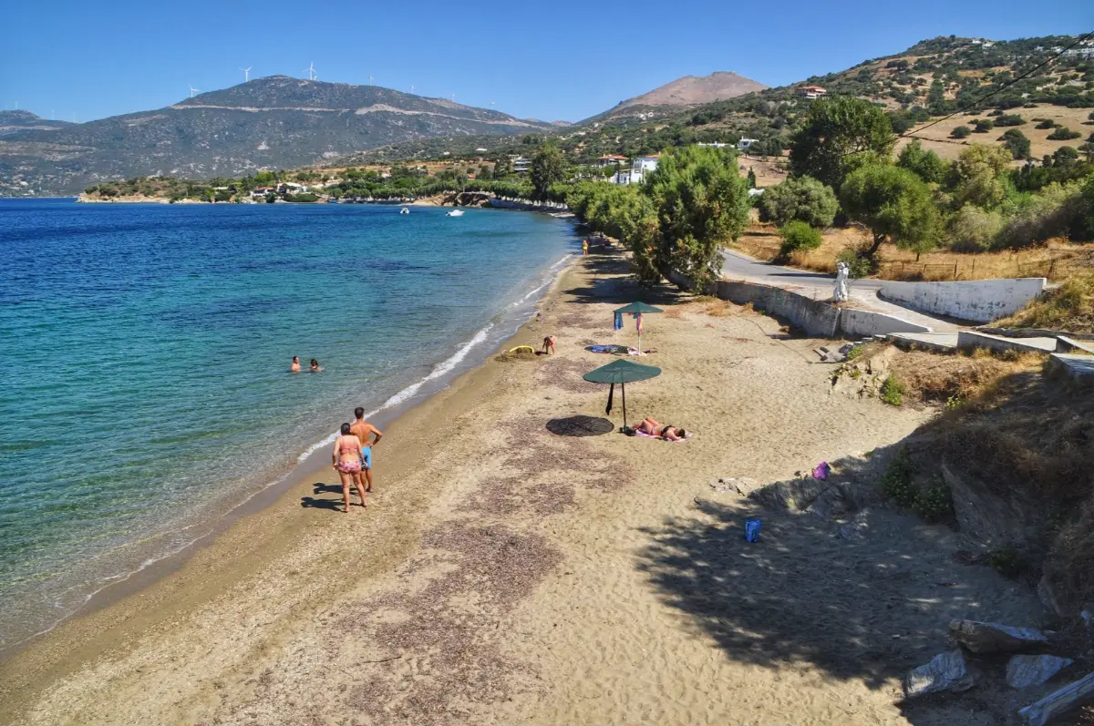 The beach of Marmari, south evia