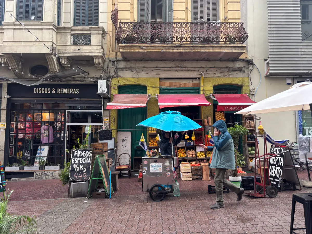 Pedestrian street in the old city of Montevideo