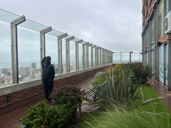 The viewing deck of the panoramic viewpoint of montevideo