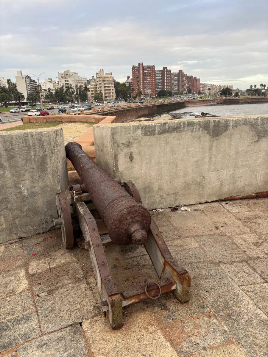 Old cannon at Cubo del Sur of montevideo