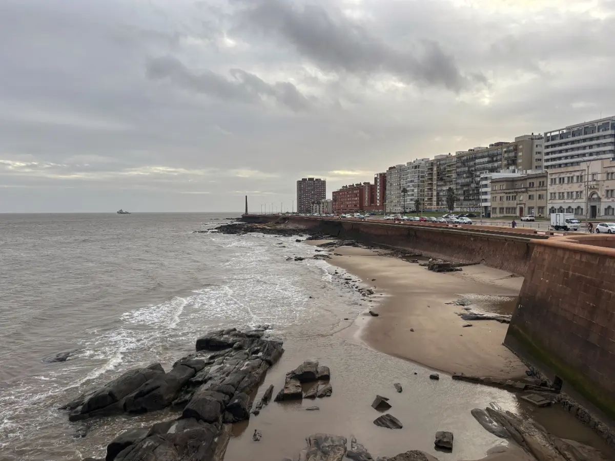 View of the Rambla and Río de la Plata in montevideo