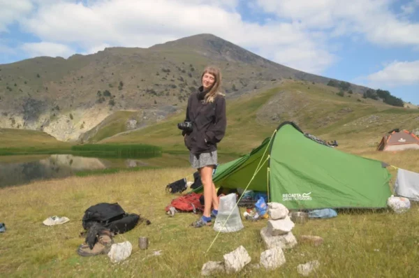 camping by the dragon lake of mount smolikas