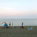 Psaropouli Beach in vasilika, evia island after sunset