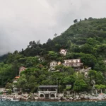 View of Santa Cruz la laguna from the surface of lake atitlan
