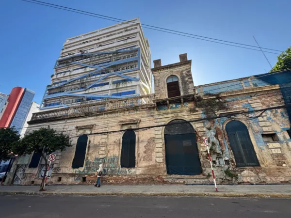old sugar factory administration building in acuncion, paraguay