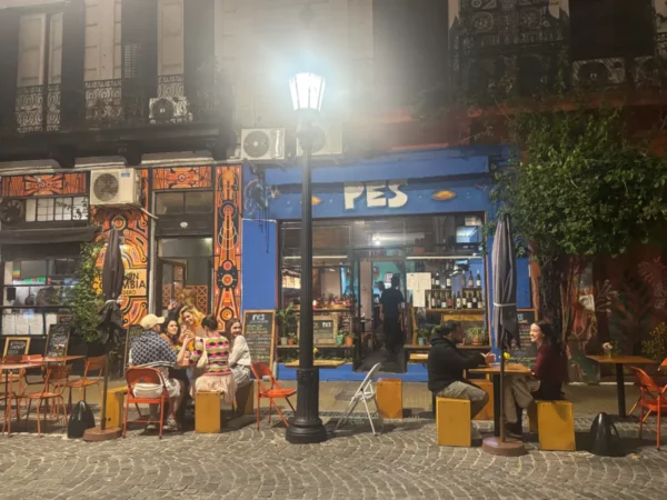 Drinking in the streets in san telmo, buenos aires