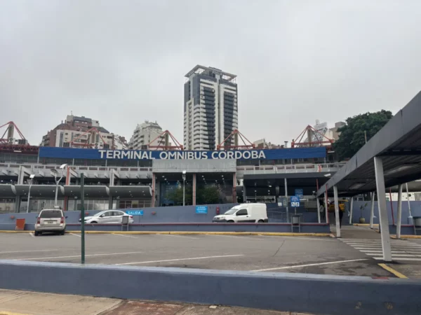 Terminal Omnibus Córdoba, featuring a modern structure and surrounding urban landscape, captures the essence of Córdoba, Argentina.