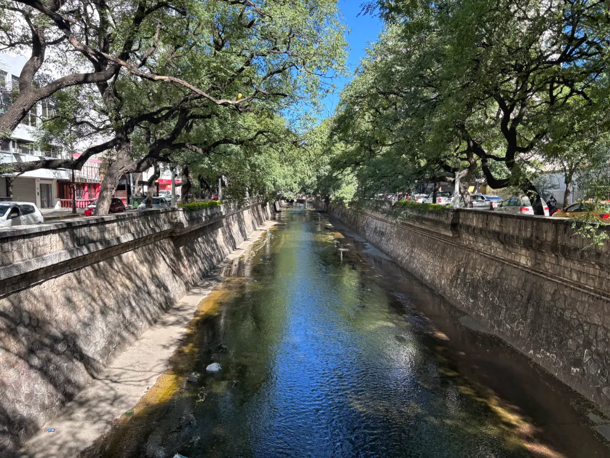 La Cañada canal walkway in cordoba, argentina