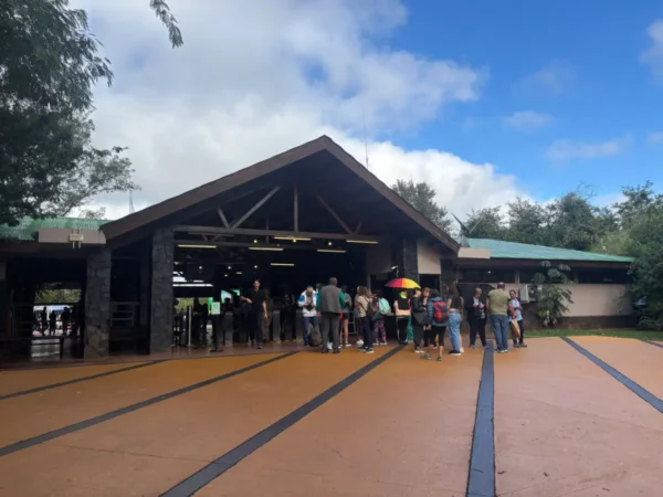 The national park entrance of iguazu falls from the argentinian side