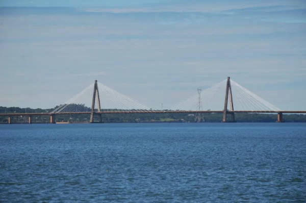 San Roque González de Santa Cruz Bridge connecting Argentina and Paraguay, posadas and encarnacion