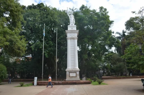 Monument to the Revolution of May 1810 in 9th July Square in posadas