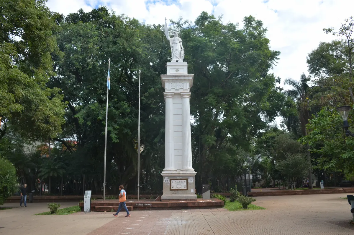 Monument to the Revolution of May 1810 in 9th July Square in posadas