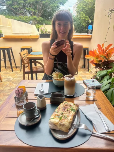 Lunch at a nice café in central posadas, argentina