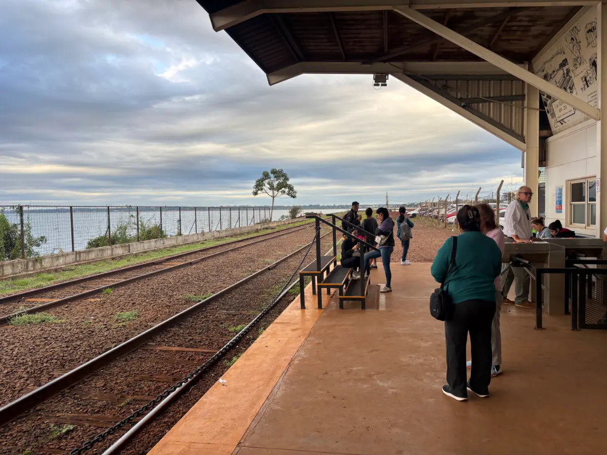 At the train station in posadas, argentina