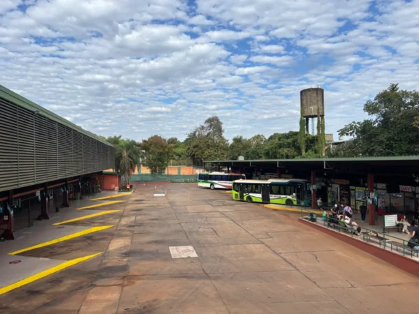 O terminal de ônibus em Puerto Iguazú