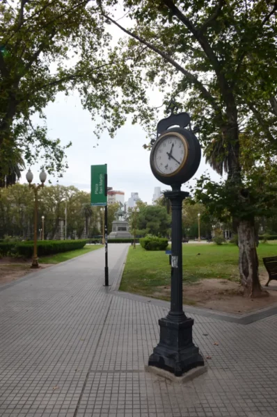 Classical clock along Nicasio Oroño boulevard in rosario, argentina