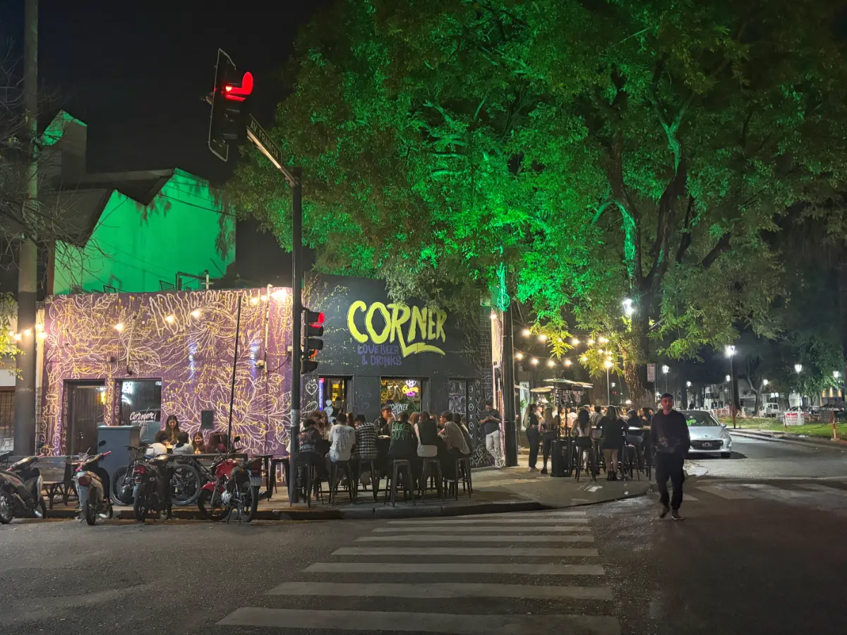 lively corner bar in Pichincha Nightlife district of rosario, argentina