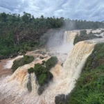 beautiful view of monday falls in paraguay
