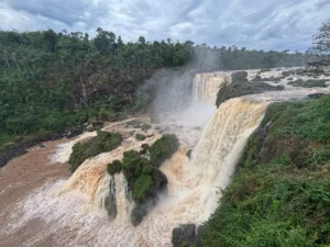 beautiful view of monday falls in paraguay