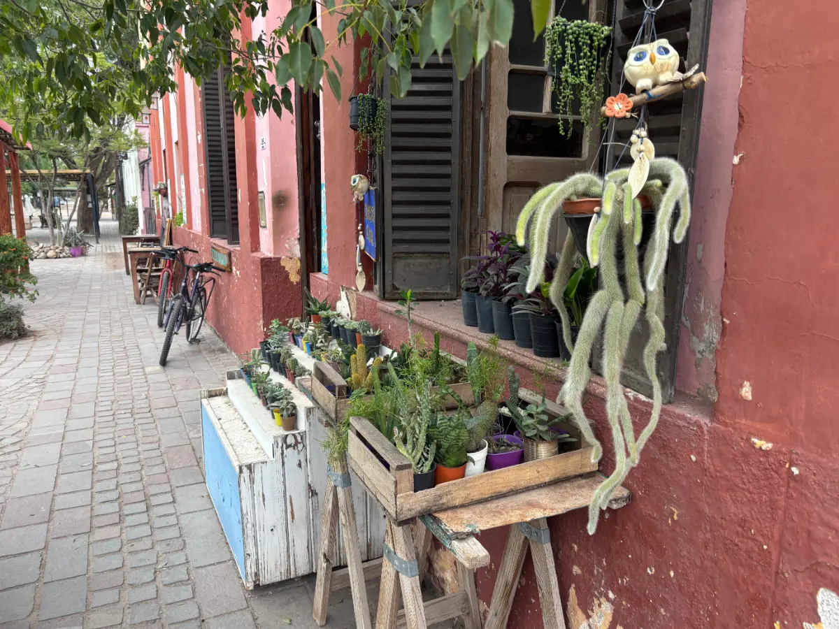 sidewalk in san marcos sierras, argentina