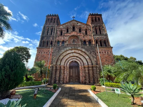old church in villarrica town in paraguay