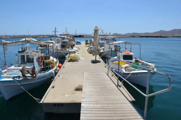 Fishing boats in the port of Karystos, evia island