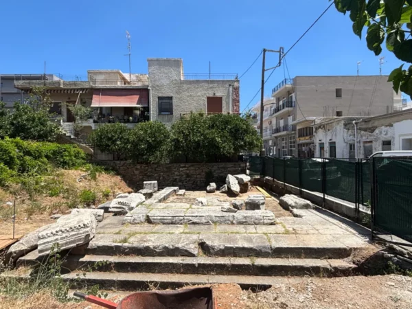 ancient roman Remains of the Procurator’s Mausoleum in karystos