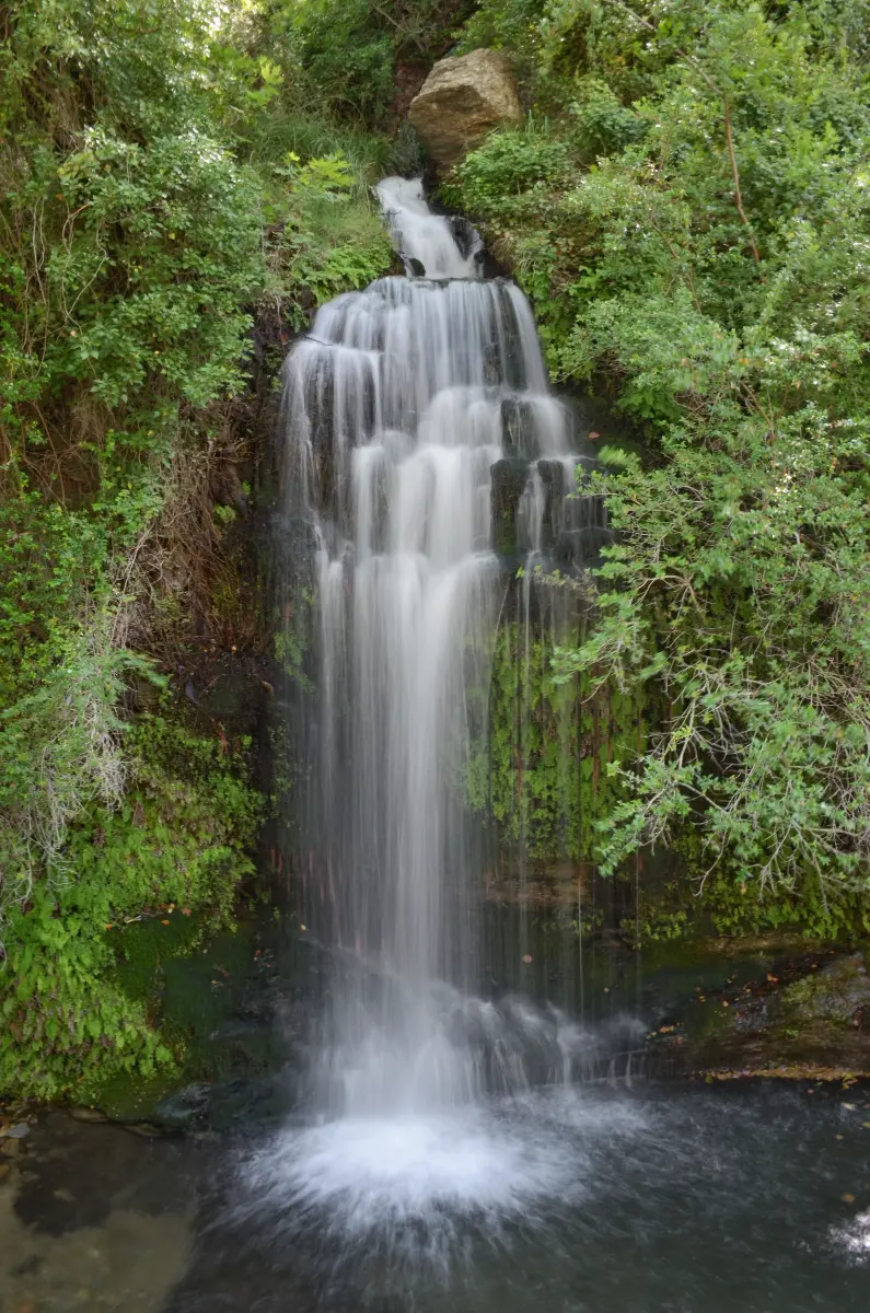 Long exposure of platanistos waterfall in south evia