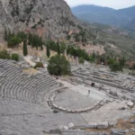 The theater of Delphi and the Temple of Apollo