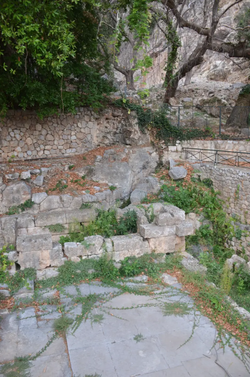 The Castalian Spring in delphi archeological site